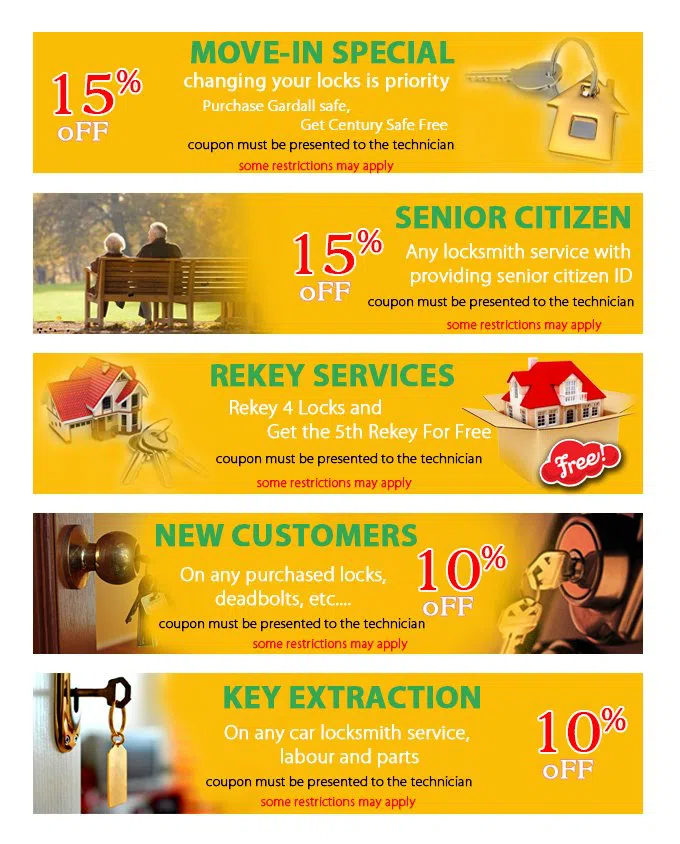 Gold Locksmith Store Westmont, IL 630-823-0586 - coupon21-set-five